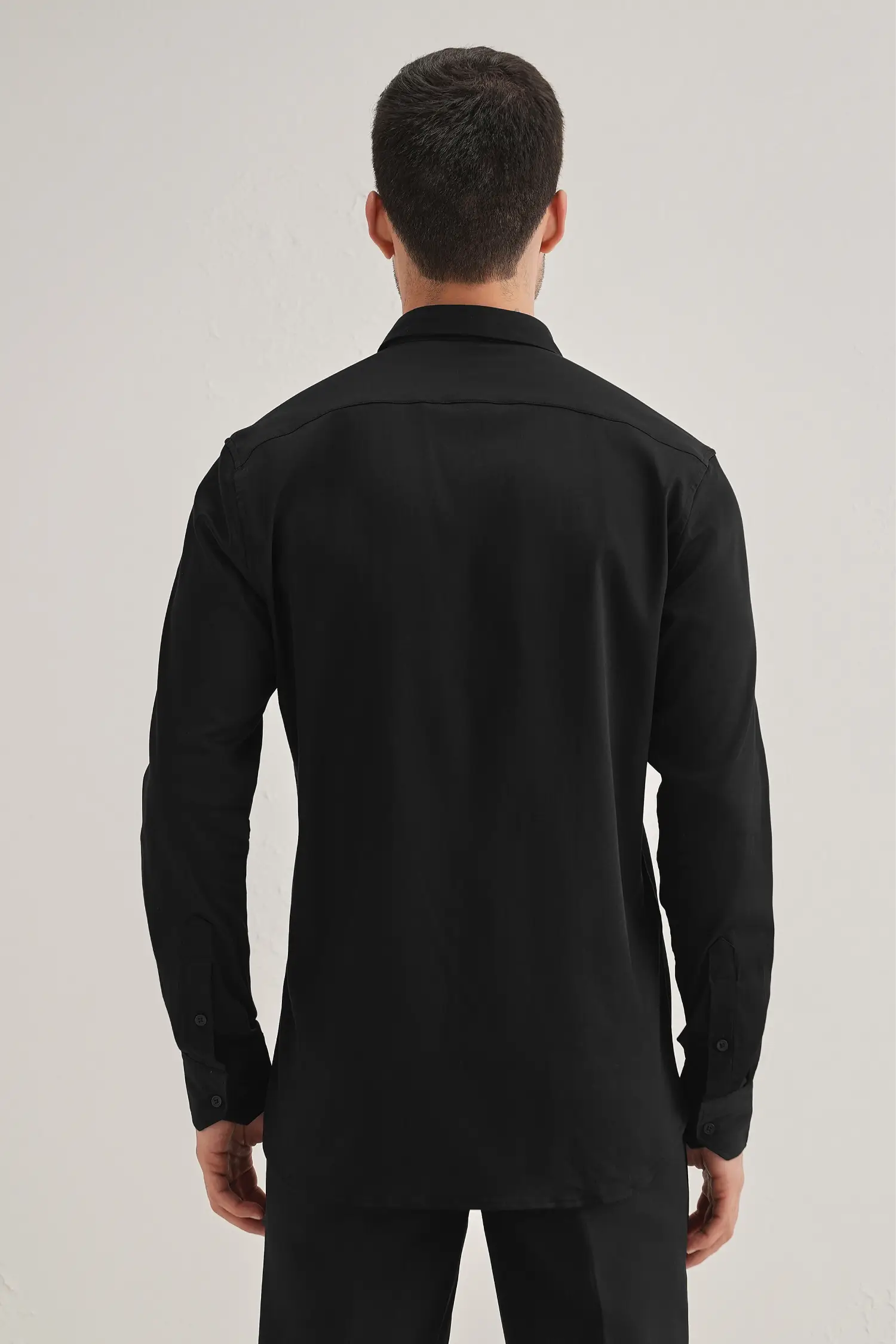 Abstract Lion Fully Embellished hand embroidered designer shirt - Black